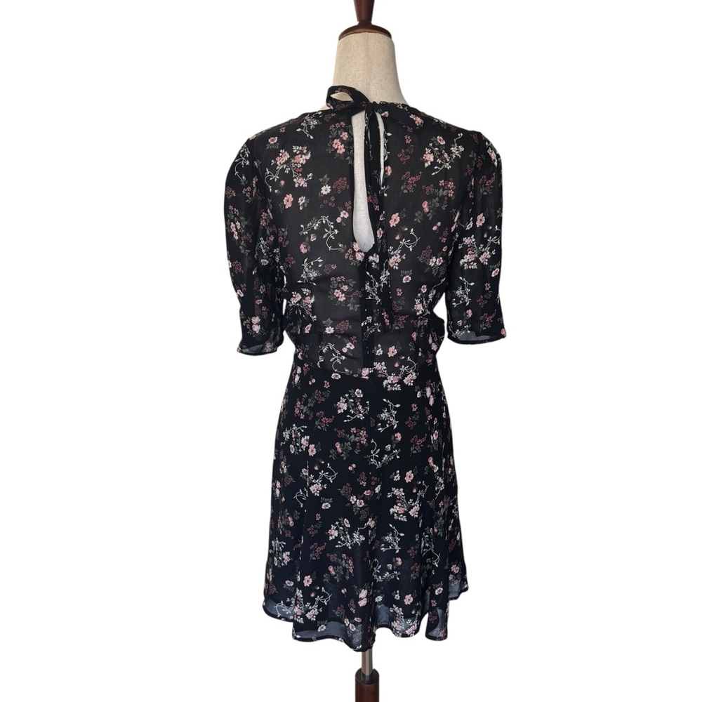 Reformation Bard Mini Dress in Jolene Black Floral Print size 6 - Picture 5 of 11